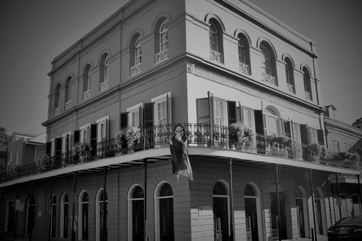 Black and white building